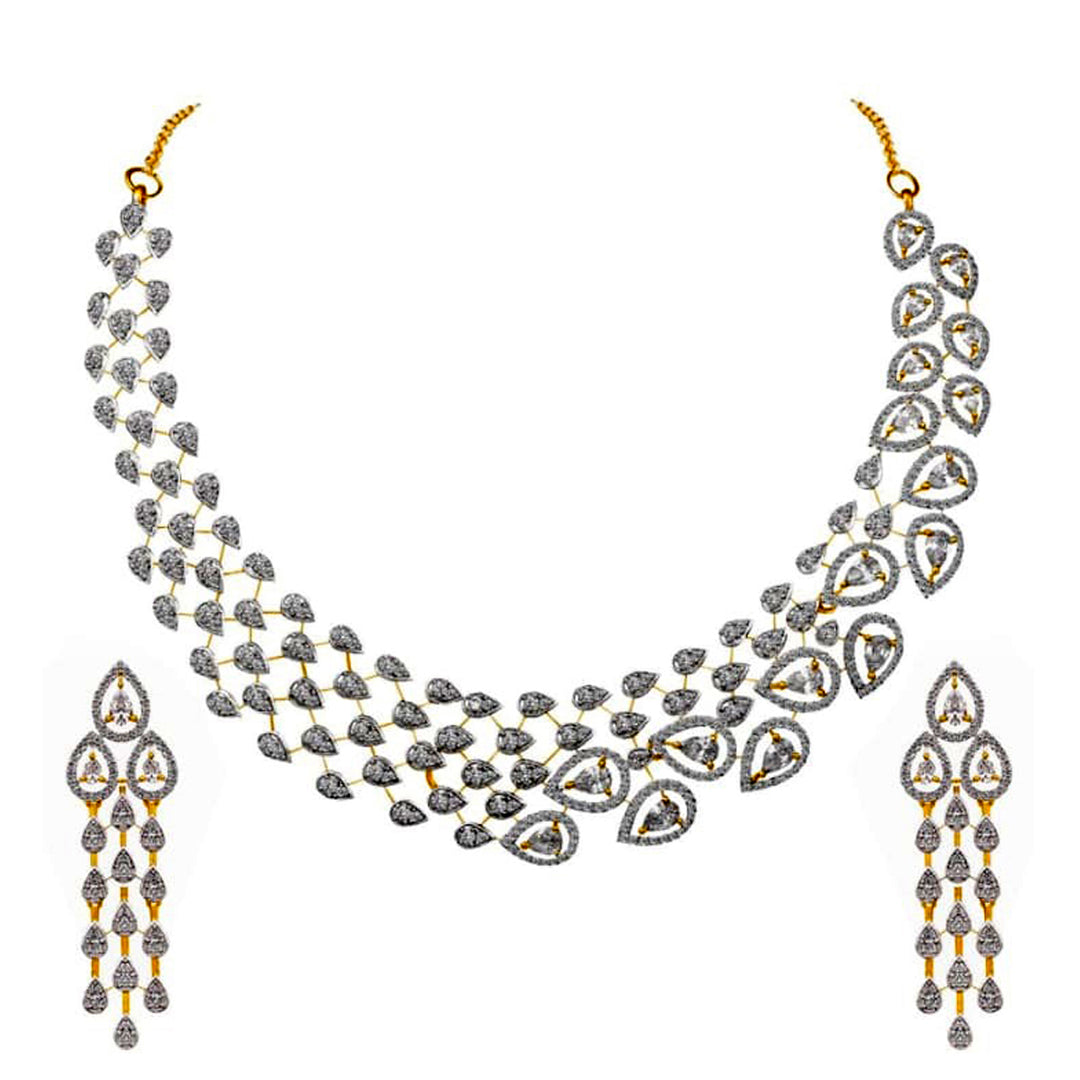 Statement Diamond-Cut Necklace Set
